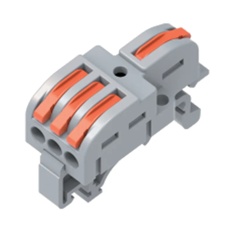 T Type One-In Multi-Out Din Rail Splicing Wire Quick Connectors