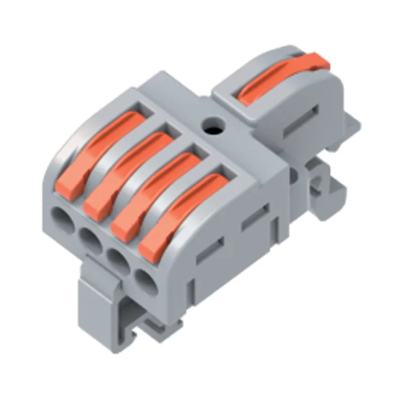 T Type One-In Multi-Out Din Rail Splicing Wire Quick Connectors