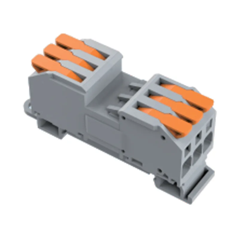Multi-In Multi-Out M/F Din Rail Type Splicing Wire Quick Connectors